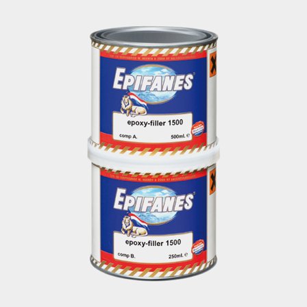 Masilla epoxi Epifanes Epoxi-Filler 1500, 2 componentes, 750 ml (500 ml + 250 ml), gris