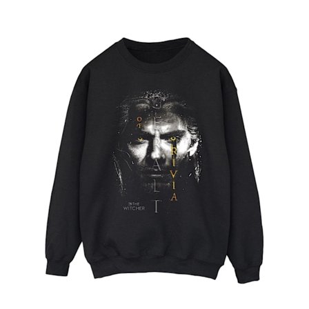 Netflix The Witcher Geralt Glowing Eyes Sweatshirt L Svart