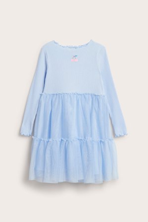 Kappahl | Kjole med tyllskjørt Lyseblå 86/92 | Lyseblå