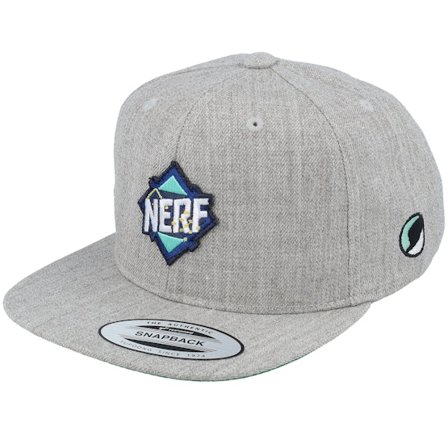 Nerf - Šedá snapback Kšiltovka - Geometric Logo Heather Grey Snapback @ Hatstore