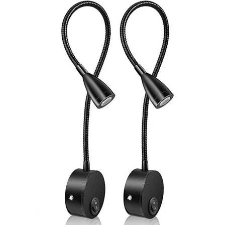 Sunrain Reading Lamp, Mounted On The Wall Next To The Aluminum Lamp, White Light