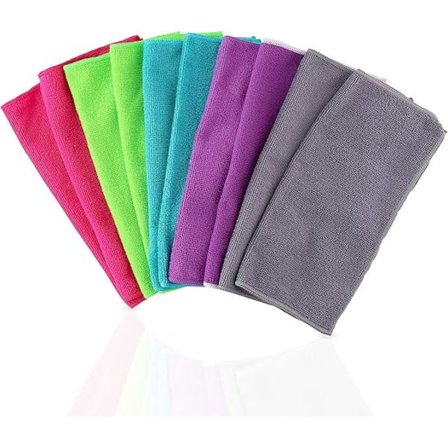 10-pakning multifunksjonelle mikrofiberkluter for polering, apparater, biler, vinduer, barer, kontorer og mer