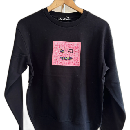 Svart Acne Studios tröja med smiley