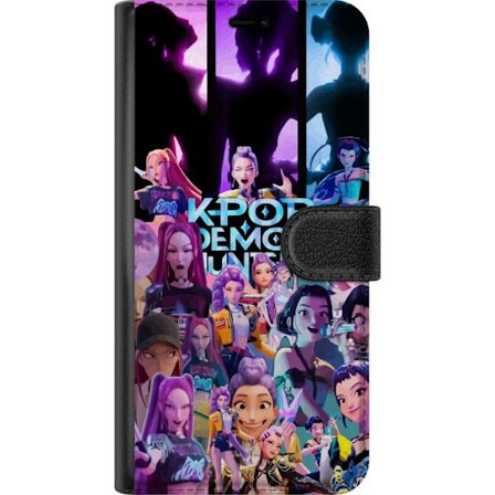 OnePlus Nord 2T Lommeboketui K-Pop Demon Hunters collage med fargeglade karakterer i en anime-inspirert stil og futuristisk energi som skaper et kraft