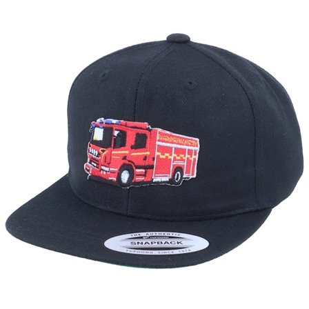 Kiddo Cap - Schwarz Snapback Cap - Kids Fire Truck Black Snapback @ Hatstore