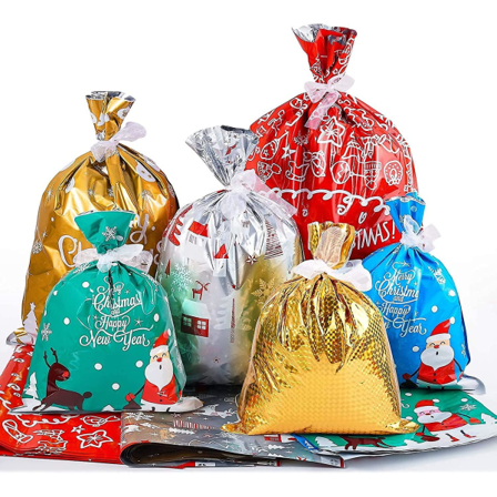 Julklappar till julklapp Julklappspåsar Julklappspåsar 30 st Folie Julpåsar Olika storlekar szq
