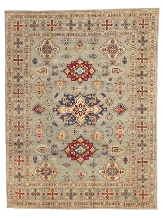 Kazak Fine Rug Hand Knotted 275X360 Brown/Orange Afghanistan