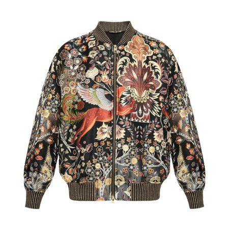 Etro, Patterned bomber jacket Bruin, Heren, Maat:L