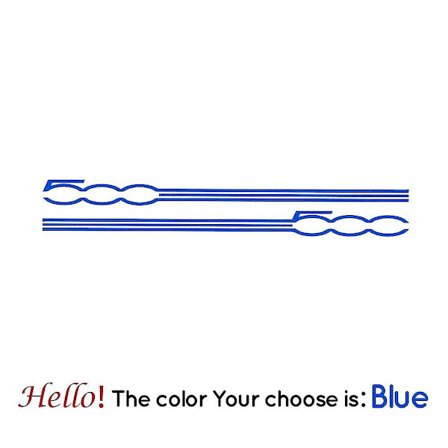 2 stk For Fiat 500 Bilstylings Dør Lange Striper Grafisk Klistremerker Skjørt Dekaler Side Karosseri Dekor Vinyl Film BiltilbehørBY