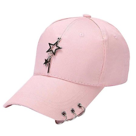 Mote Punk Hip Hop Hatt Baseball Caps Utendørs Trend Hatt Justerbar for Sol for Beskyttelse Baseball Solskjermingscaps for Spor Rosa