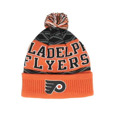 Outerstuff - NHL Oranje pom Beanie - Kids Philadelphia Flyers NHL Beanie Orange/Black/Grey Pom @ Hatstore