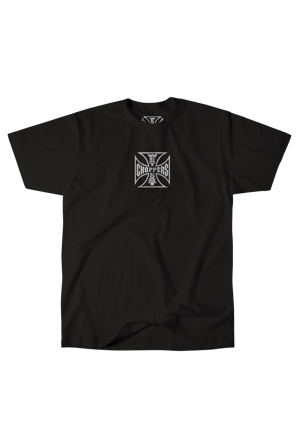 Tricou West Coast Choppers Parts negru/alb S