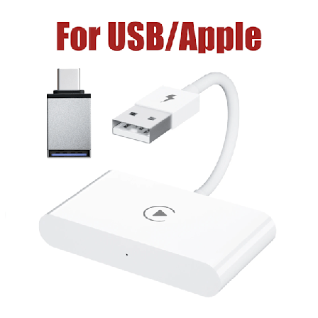 Wireless CarPlay Adapter For Android/Aple Wired to Wireless Carplay Dongle Plug And Play USB Connection Auto Car Adapter