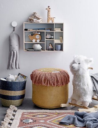 Bloomingville Kinto Rocking Toy, Lama, White, Polyester - White - 65X45X25CM