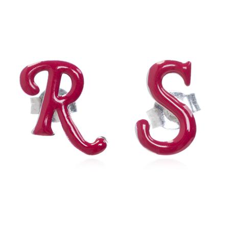 Raf Simons Earrings with logo Rød, Dame Øreringe, Størrelse: ONE Size