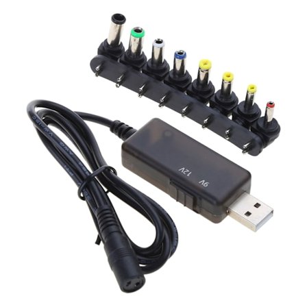 USB 5V til DC9V 12V strømkabel til routere højttaler USB til DC5.5x2.5mm 8 adaptere