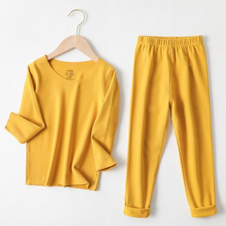 Barn Långärmad Crew-neck Thermal Termounderkläder Set