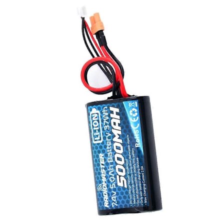 RadioMaster 2S 7.4V 37Wh 5000mah Li-ion Batteri JST-XH & XT30 Stik til GX12 MT12 TX16S TX12S MKII Tr