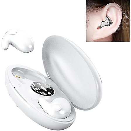 Usynlige Sleep Wireless Earphone Ipx5 Vanntett Hodetelefoner Touch Control Skjulte Ørepropper Trådløse Ørepropper Sense Free To Wear For Sport.white.