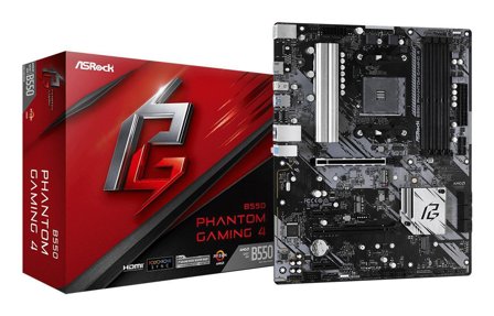ASRock B550 Phantom Gaming 4 - hovedkort - ATX - Socket AM4 - AMD B550
