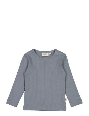 T-Shirt Nor Ls Langærmet T-shirt Blå Wheat