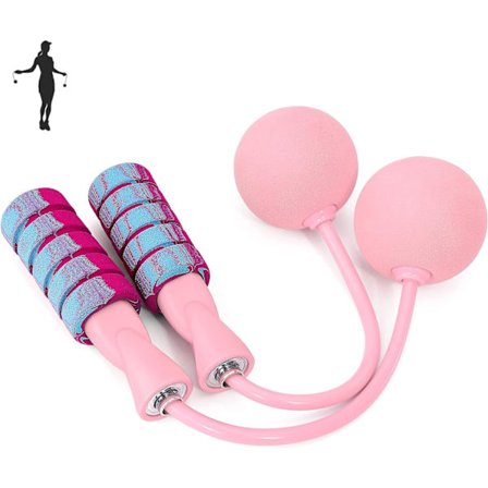 Hoppetau, treningshopptau uten tau for fitness, justerbar vektet trådløst hoppetau for menn og kvinner -