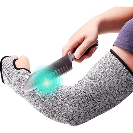 Snitbeskyttende ærmer med tommelfingerhul 18" Armbeskyttelse Bidsikkert fo"