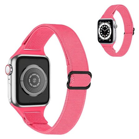 Apple Watch 40 mm klockarmband i nylon - Mörkrosa