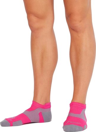 2XU Vectr Light Cushion No Show Sock workout socks Pink XL