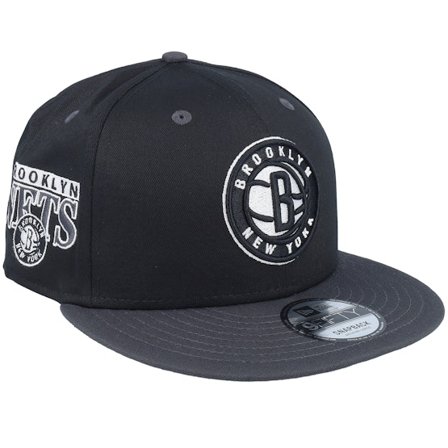 New Era - Brooklyn Nets Team Colour NBA 9FIFTY Black/Grey Snapback Snapback Black Cap - NBA @ Hatstore