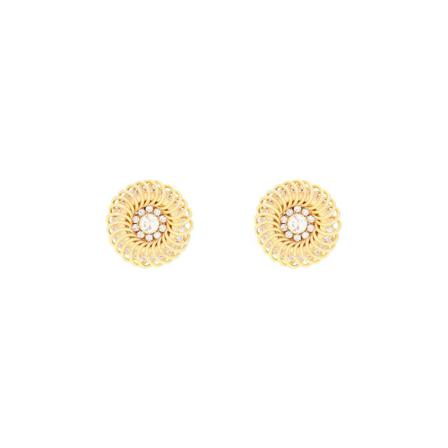 Alessandra Rich, spiral earrings Geel, Dames, Maat:ONE Size