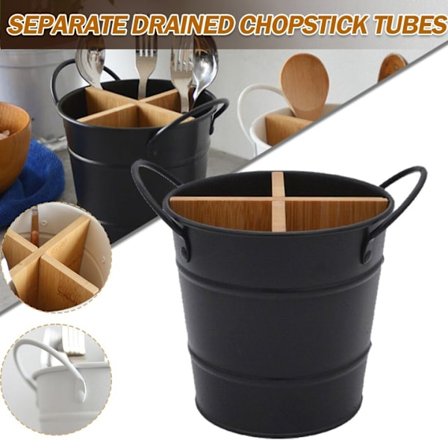 1 stk redskabsholder Køkkenbestik Opbevaring Separat ske Gaffel Spisepind Opbevaringsspand