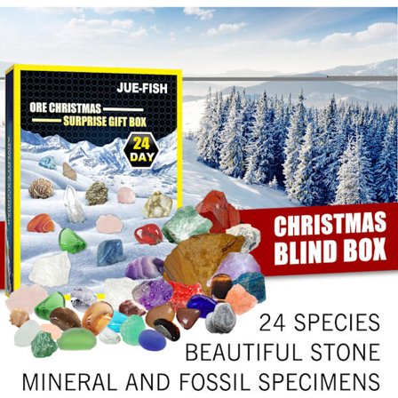 National Geographic Ædelstens Adventskalender - 2024 Adventskalender til Børn med 24 Ædelstene at Åbne Hver Dag