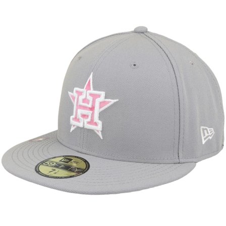 New Era - Gris fitted Gorra - Houston Astros MLB22 Mothers Day 59FIFTY Grey Fitted @ Hatstore