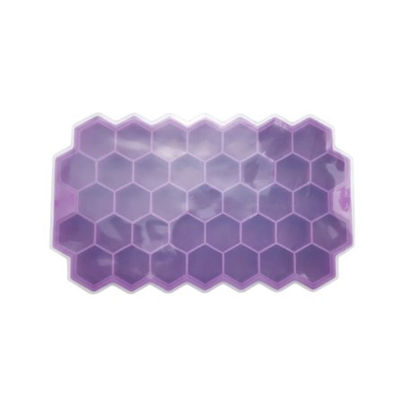 Opgraderet isterningbakke, 1 silikone fleksibel isterning lilla bakke