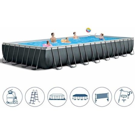 Intex ovanjordspool - rektangulär Ultra XTR-ram - 975x488x132 - Volleybollset