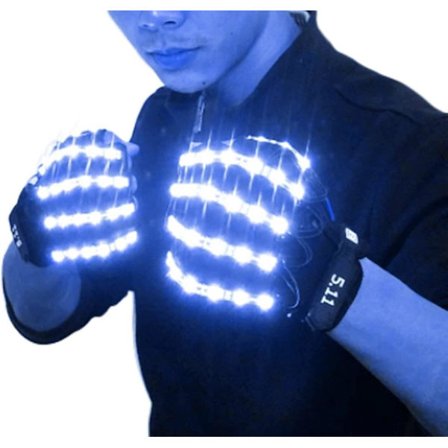 2025 Senaste Modell LED-Handskar, Lysande Handskar LED Skelett Handskar Lysande Handskar LED Partyhandskar LED-Handskar Fingerlampor Blå