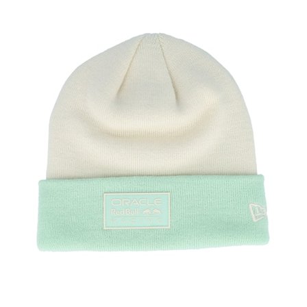 New Era - Motor Beige cuff Beanie - Red Bull Racing F1 25 Contrast Stone/Peppermint Green Cuff @ Hatstore
