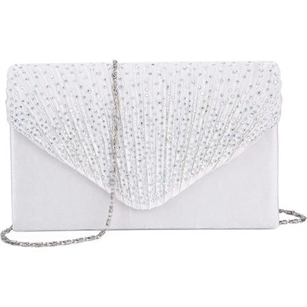 CDQ Aftentaske Dame Satin Clutch Bryllupstaske Brudeskulderveske