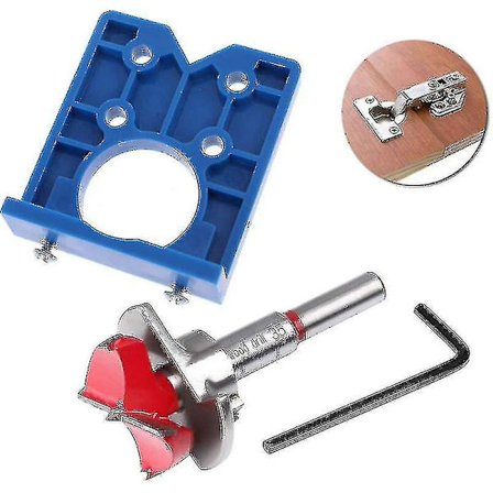 35mm Hengsel Jig Bor Sett Skjulte Hengsel Bor Guide Bore Lokalisering Verktøy For Skap Hengsler Og Monteringsplater, for Trebearbeiding
