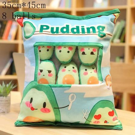 En plyschpåse Pudding Leksaker Cookie Balls Japansk animation Sumikko Gurashi Sakura Bunny Frukter Avokado Banan Godispåse Present style-34-avocado