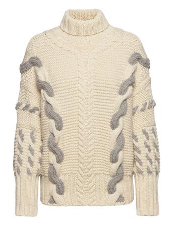 Barbora Sweater Høyhalset Pologenser Beige The Knotty S