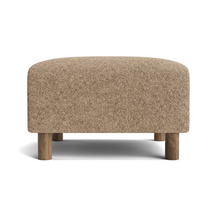Toledo Pouf Hocker für Wohnzimmer in Anthology Dunkelbeige, 45cm, bequeme Fußablage mit Nozag-Federn, moderner Stil für extra Sitzplatz.