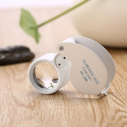 40x 25mm Opplyst Lupe for Smykkemaker LED Forstørrer