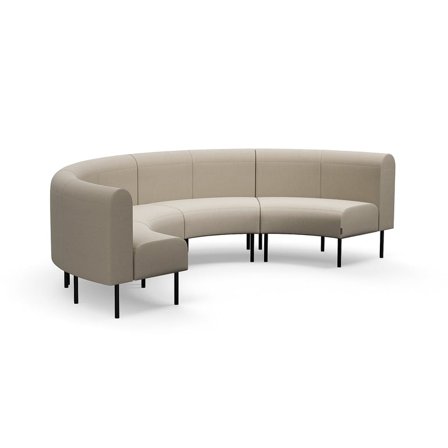Soffa VARIETY, inåtvänd halvcirkel, tyg Pod CS, sand