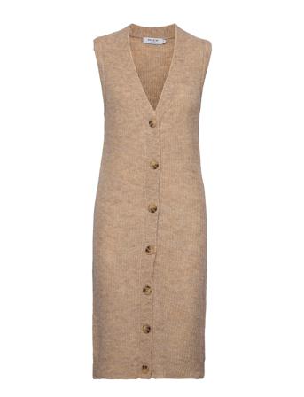 Sabella Alpaca Long Vest Beige MOSS COPENHAGEN