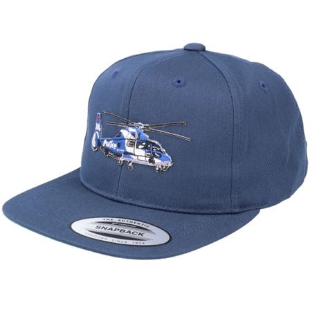 Kiddo Cap - Blå snapback Keps - Kids Police Helicopter Navy Blue Snapback @ Hatstore