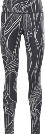Reebok Women's Lux Perform Nature Grown Print Mid-Rise Leggings Women workout trousers Black M