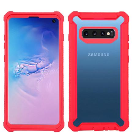 Praktiskt Robust Skyddsfodral - Samsung Galaxy S10 Röd