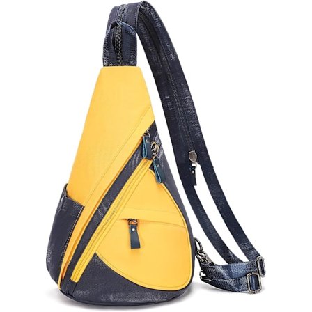 Canvas Sling Bag - Liten Crossbody ryggsäck Shoulder Casual Daypack ryggsäck för män kvinnor